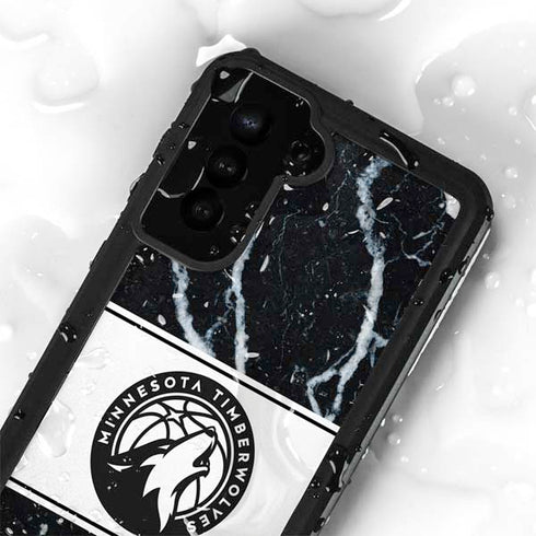 NBA Minnesota Timberwolves Marble Galaxy S24 Plus Waterproof Case
